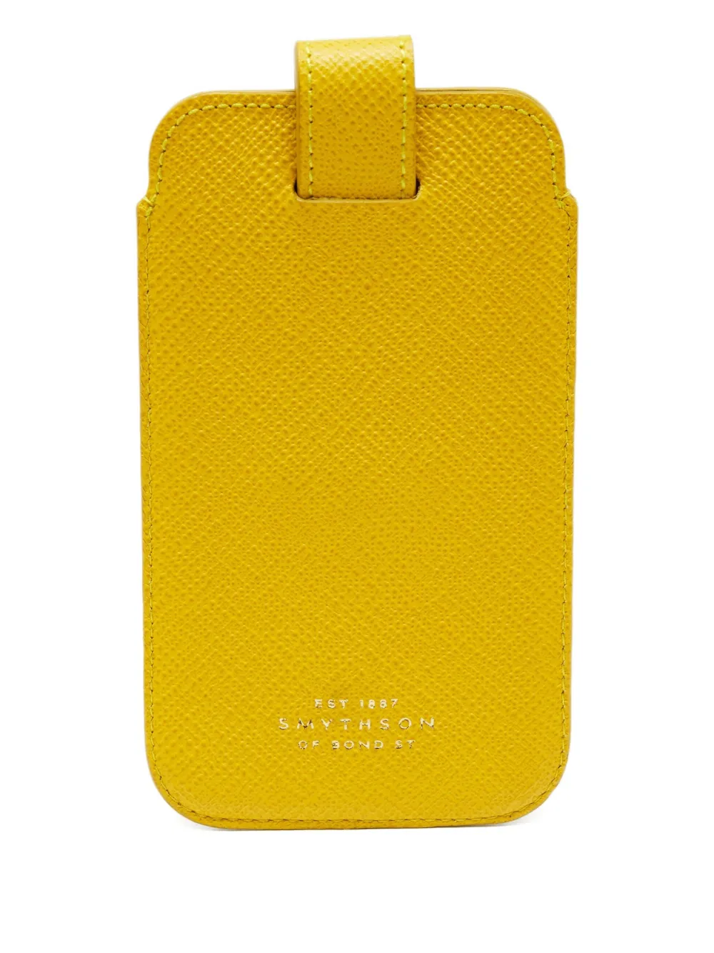 Pre-owned Smythson Leather Phone Cover In Yellow