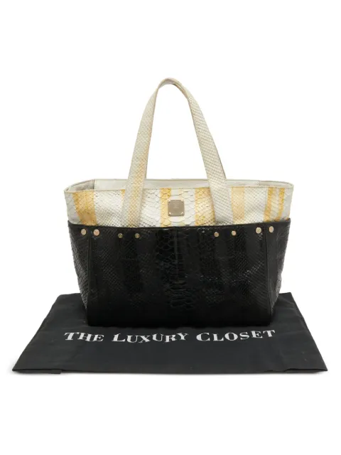 MCM Pre-Owned 2000s python-embossed tote bag