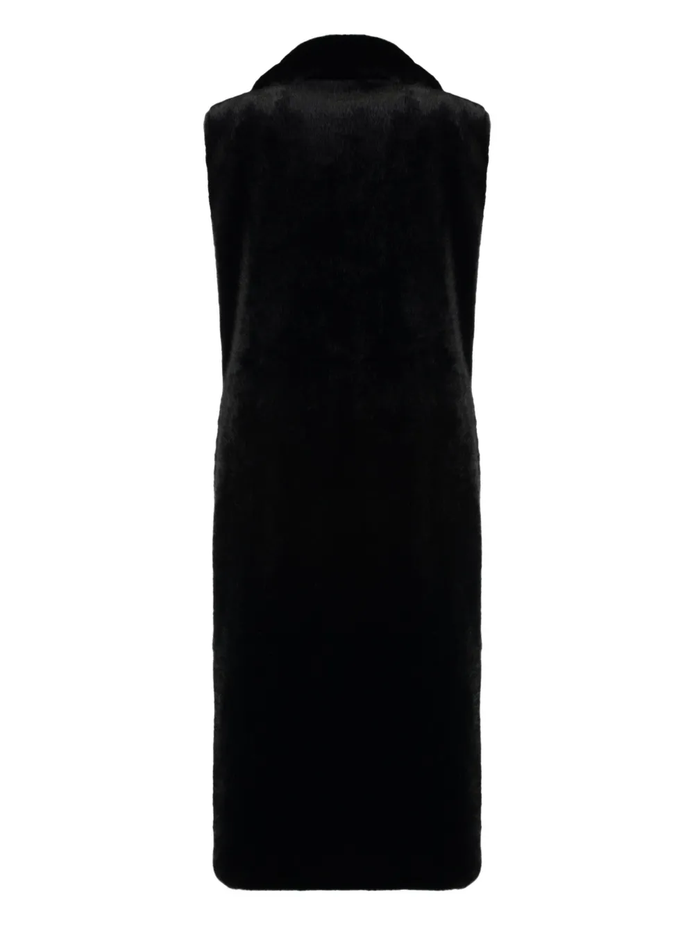 Bb Couture Scarlet Faux Fur Waistcoat In Black