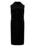 BB Couture faux-fur sleeveless coat - Black