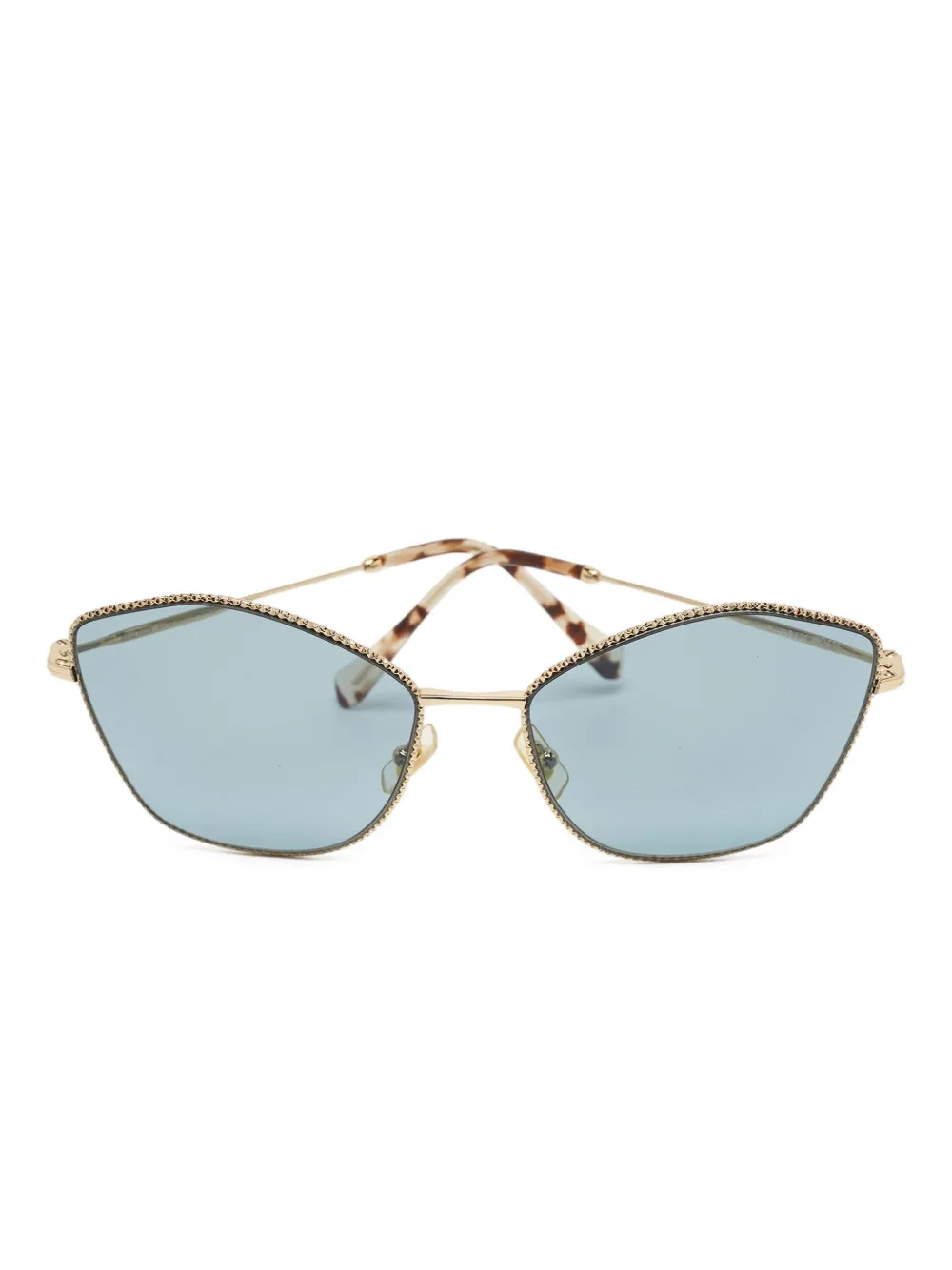 Miu Miu Pre-Owned geometric-frame sunglasses | Gold | Image 1