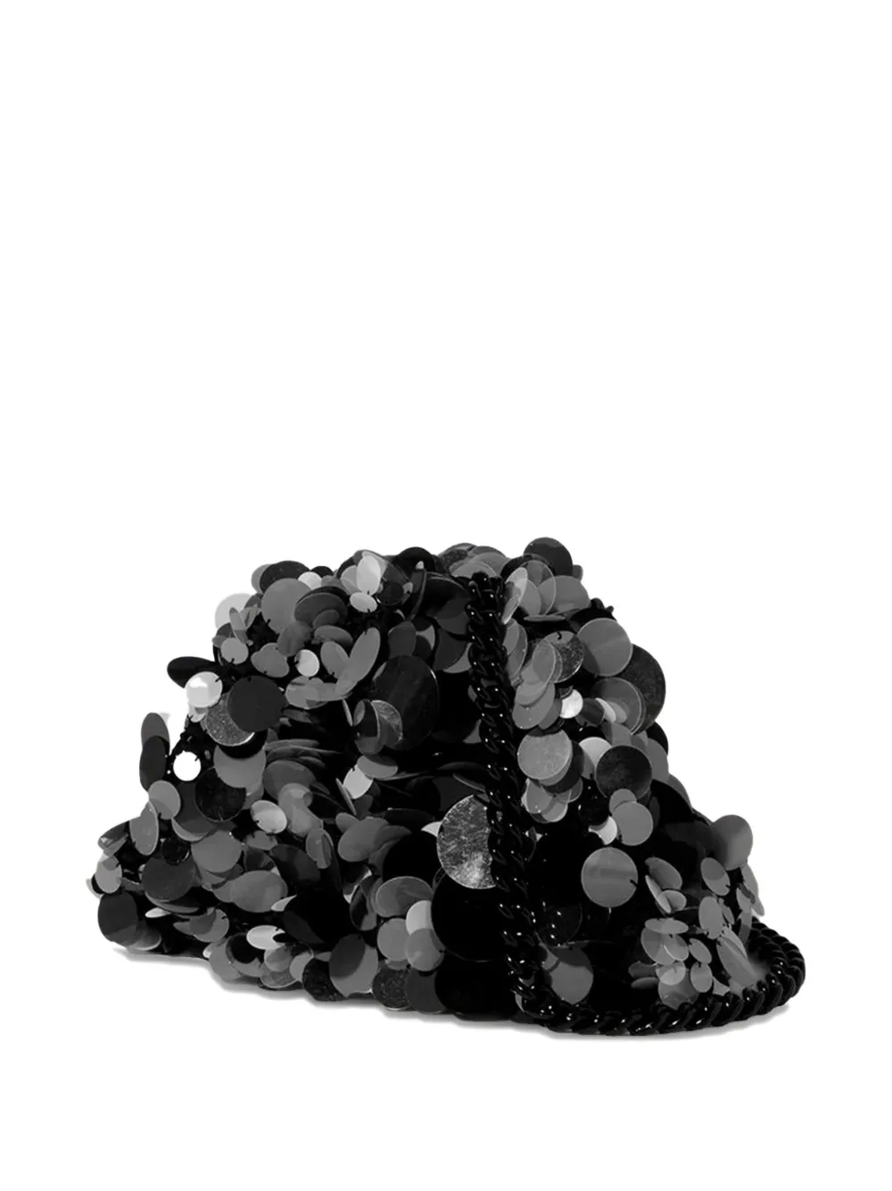 Maria La Rosa Sequin-embellished Clutch Bag In Black