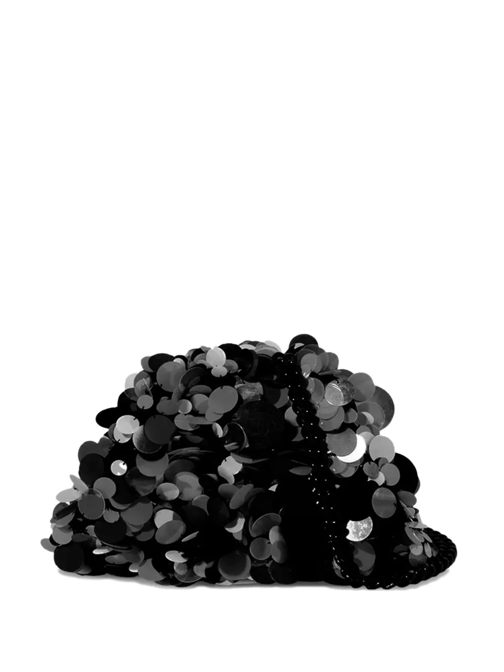 Maria La Rosa Sequin-embellished Clutch Bag In Black