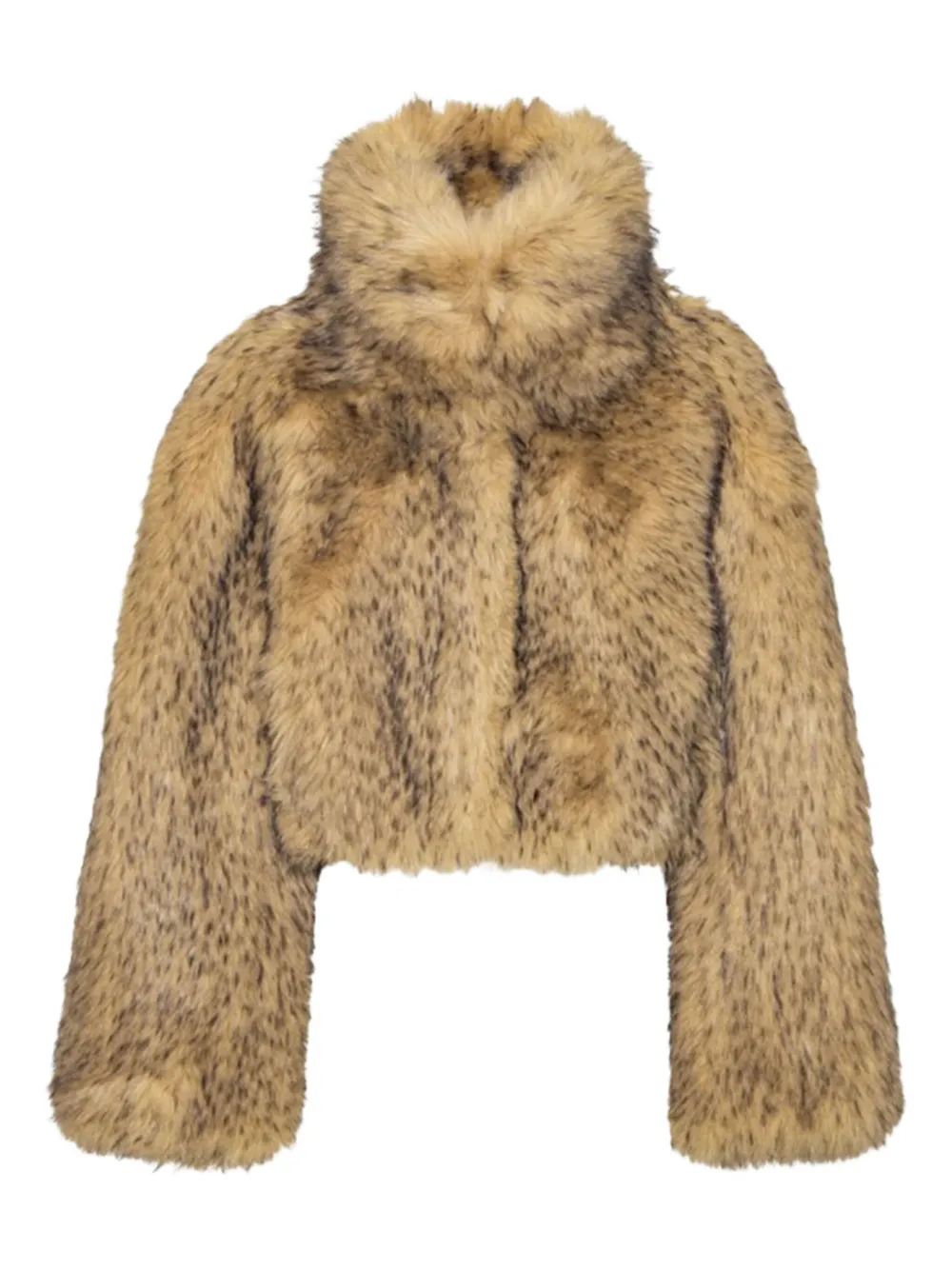 Rotate Birger Christensen Giacca Corta In Pelliccia Sintetica Beige In Gold