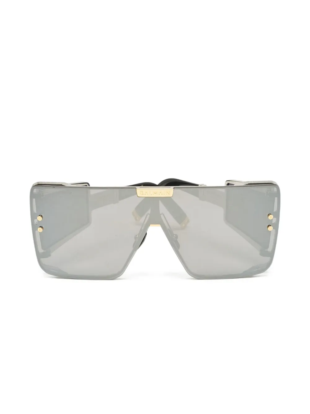 Balmain Pre-Owned two-tone square-frame sunglasses | Silver | Image 1