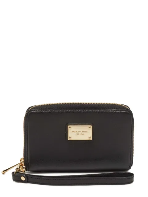 Michael Kors Saffiano-leather zip-around wallet