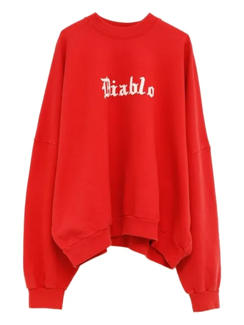 Willy Chavarria diablo-embroidered sweatshirt