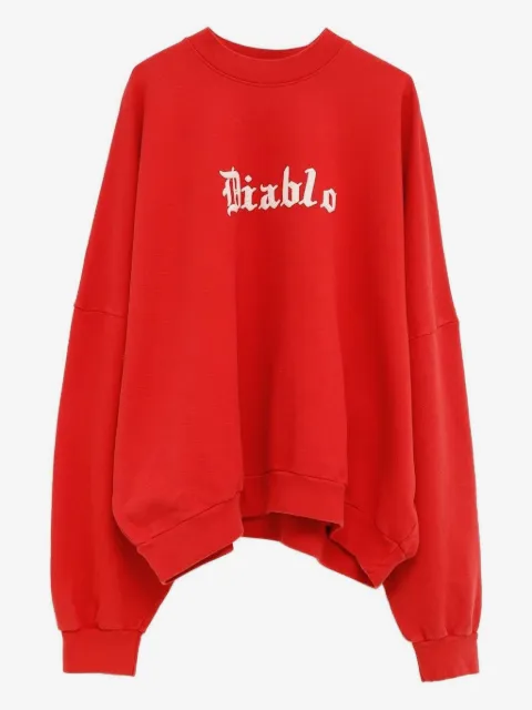 Willy Chavarria diablo-embroidered sweatshirt