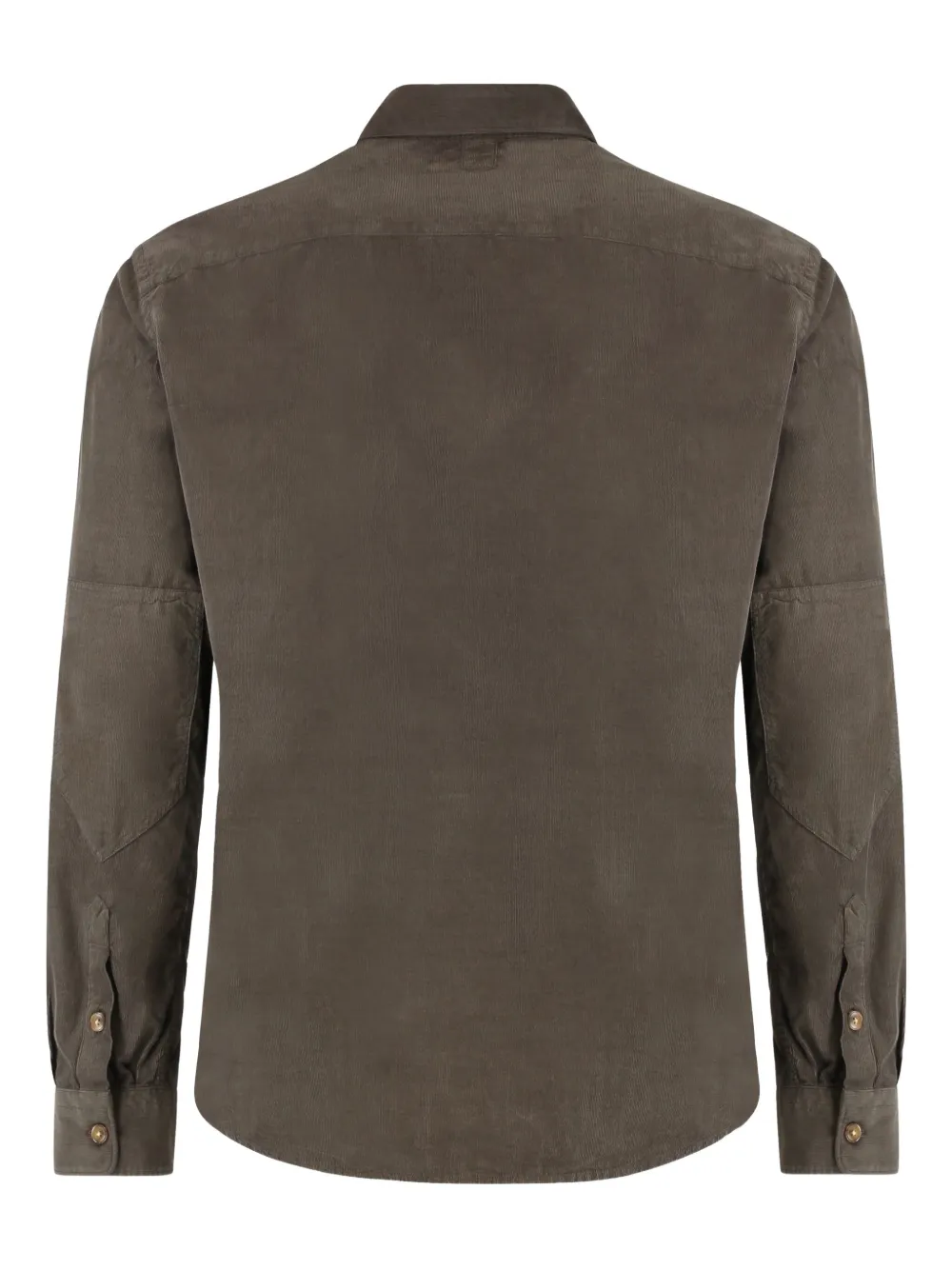 Canali flap-pocket corduroy shirt - Bruin