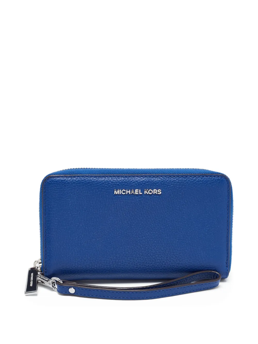 Pre-owned Michael Kors Vintage Logo-accent Zip-around Wallet In Blue