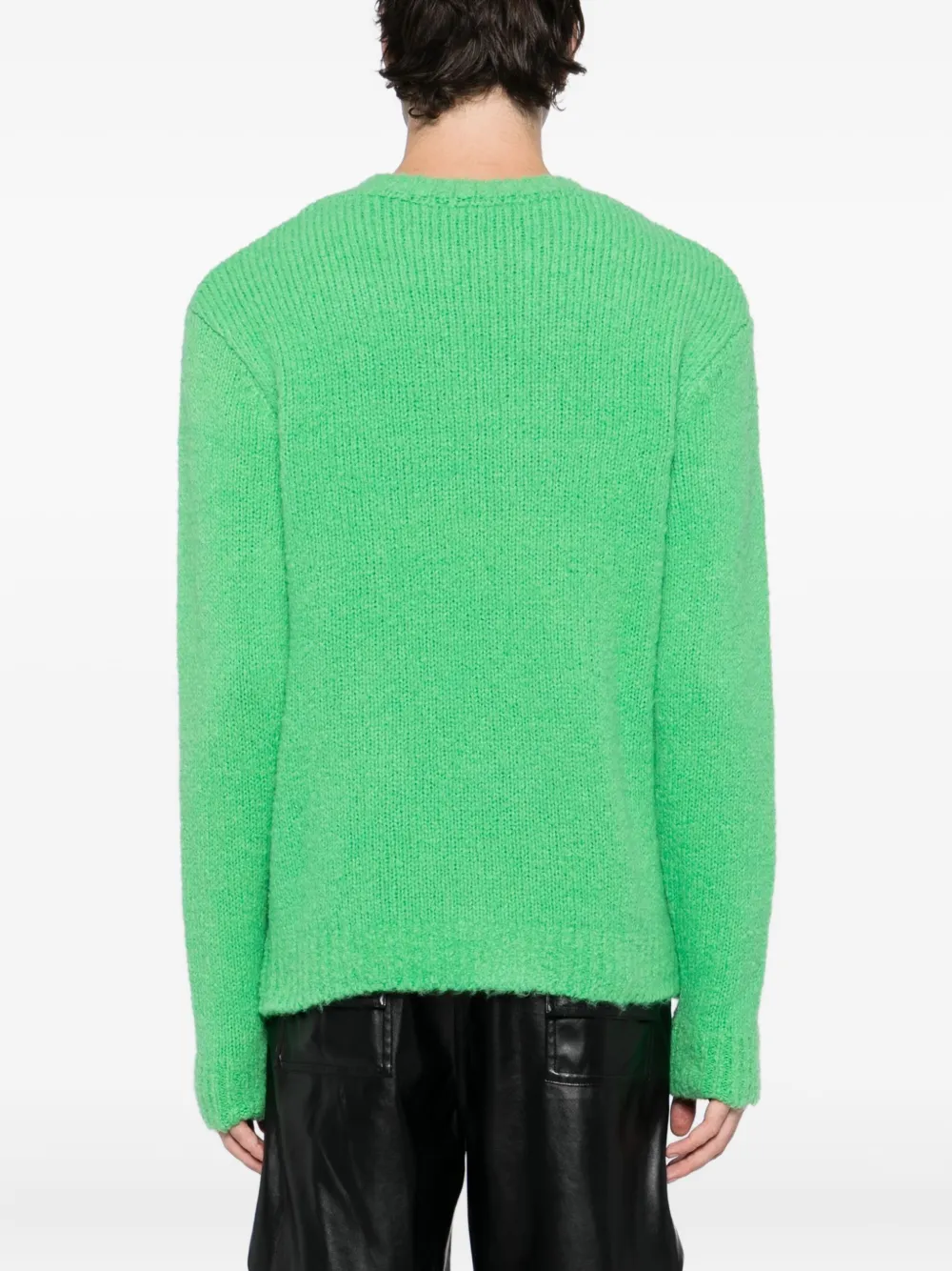 Walter Van Beirendonck Alien-intarsia Jumper In Green