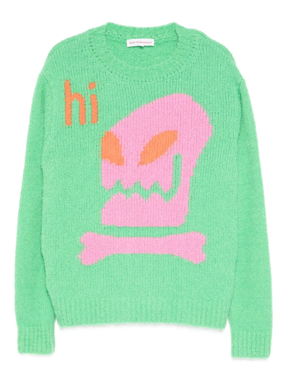 Walter Van Beirendonck alien-intarsia jumper | Green | Image 1