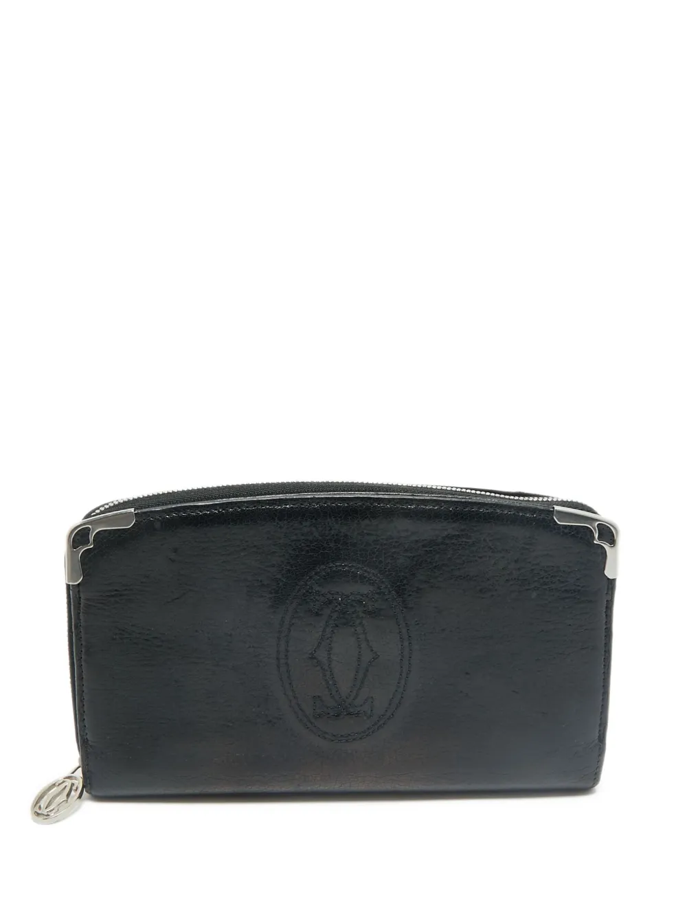 Pre-owned Cartier Marcello De Wallet In Black