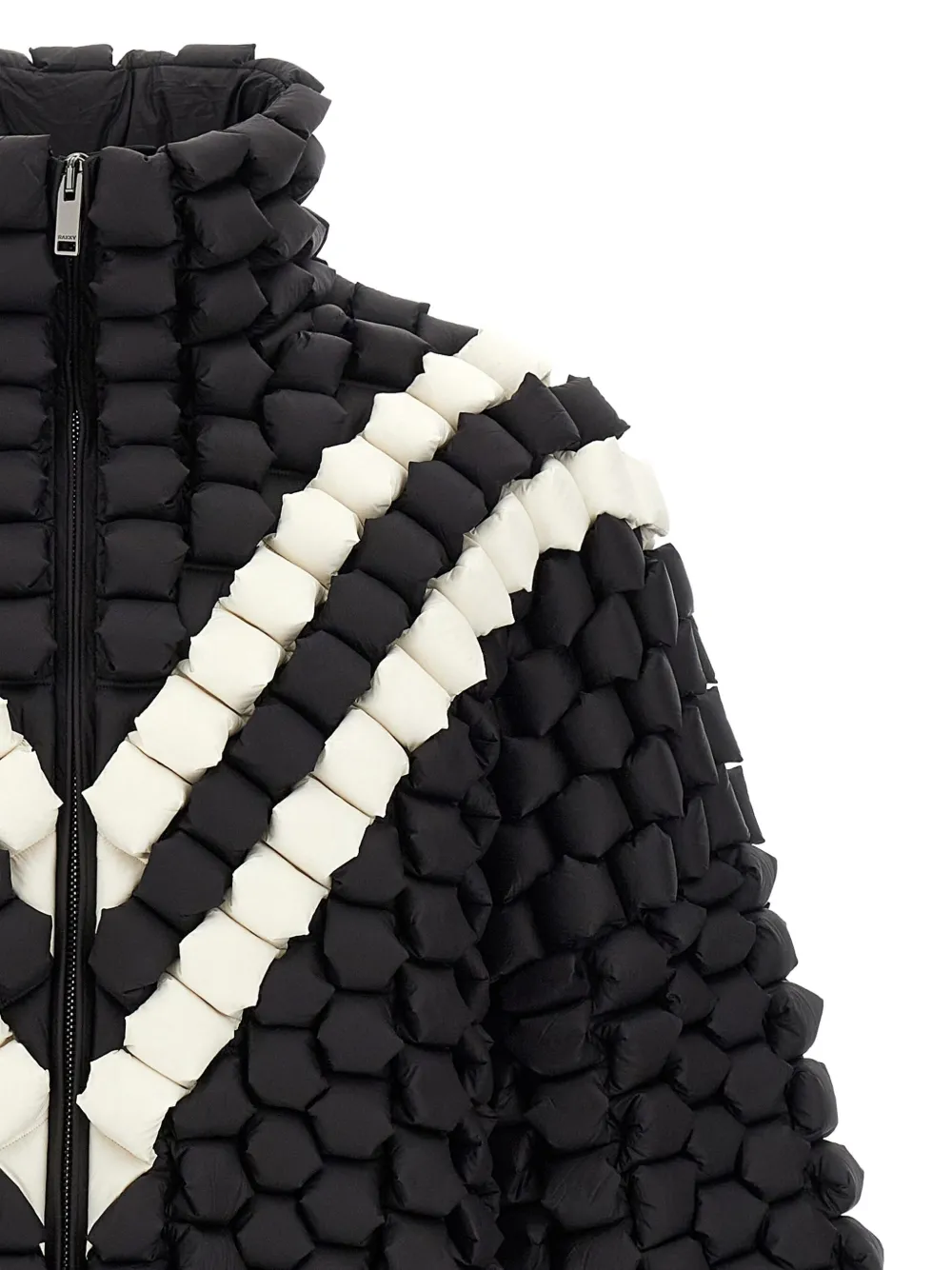 Raxxy 3d-structure Braided Nylon Jacket In Black