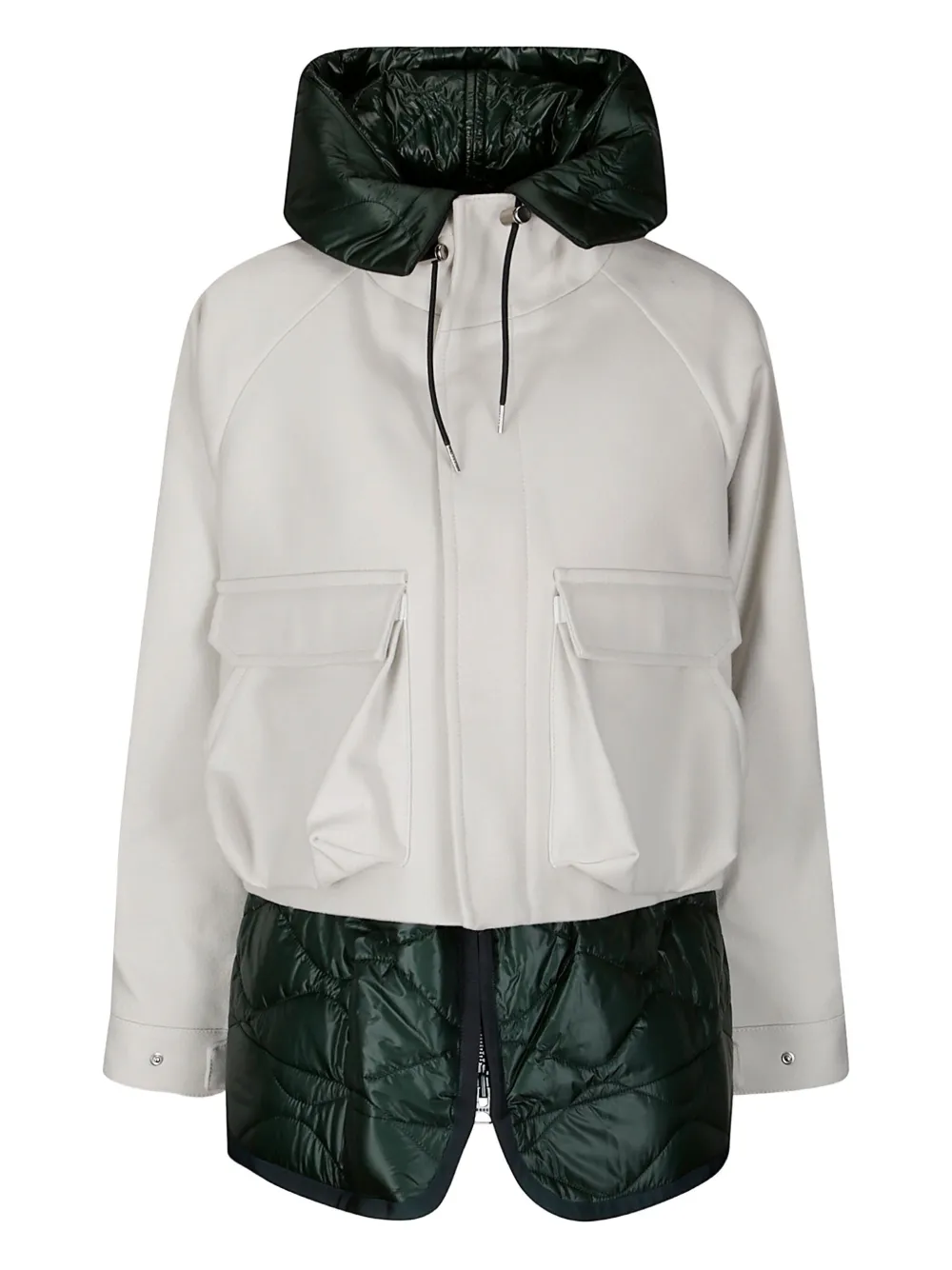 Sacai Mixed Media Blouson Jacket In Multi