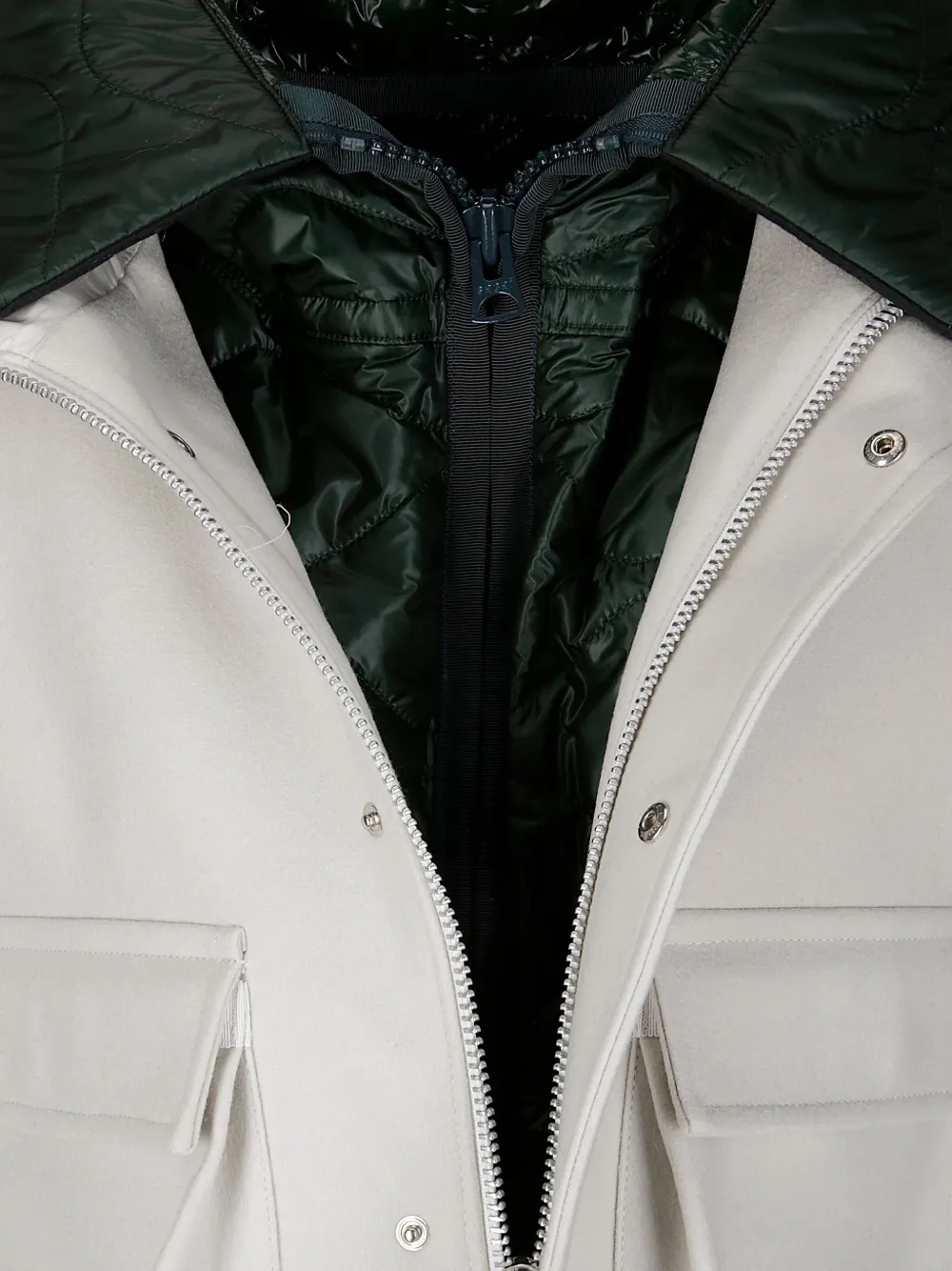 Sacai Mixed Media Blouson Jacket In Multi