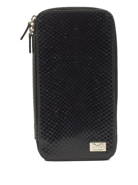 Dolce & Gabbana Pre-Owned 2000s snakeskin zip-around wallet