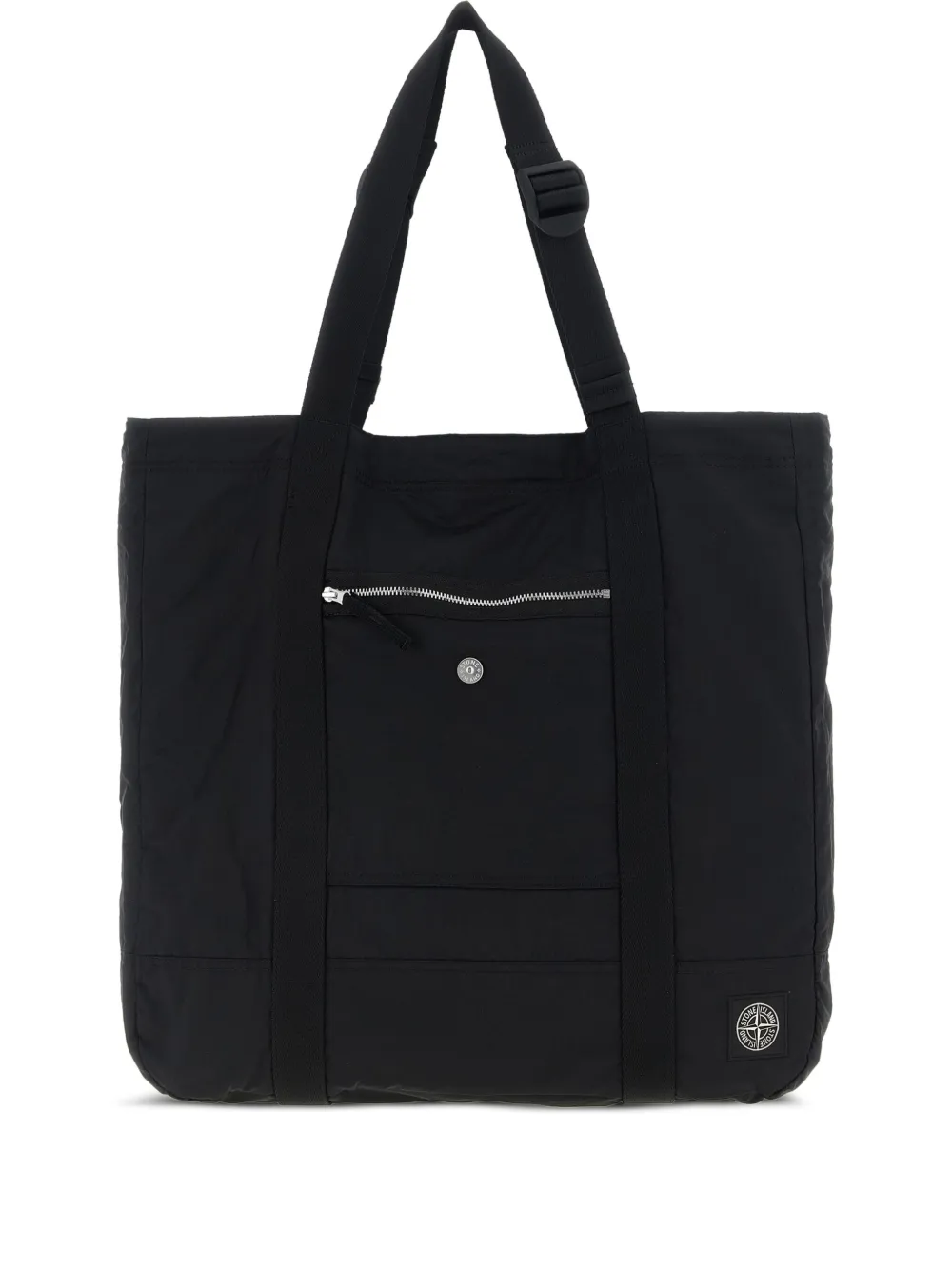 Stone Island ロゴパッチ ハンドバッグ - ブラック Stone Island ロゴパッチ ハンドバッグ - ブラック