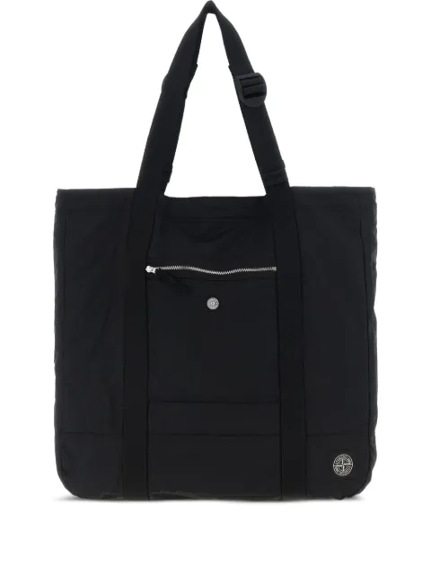 Stone Island logo-patch tote bag