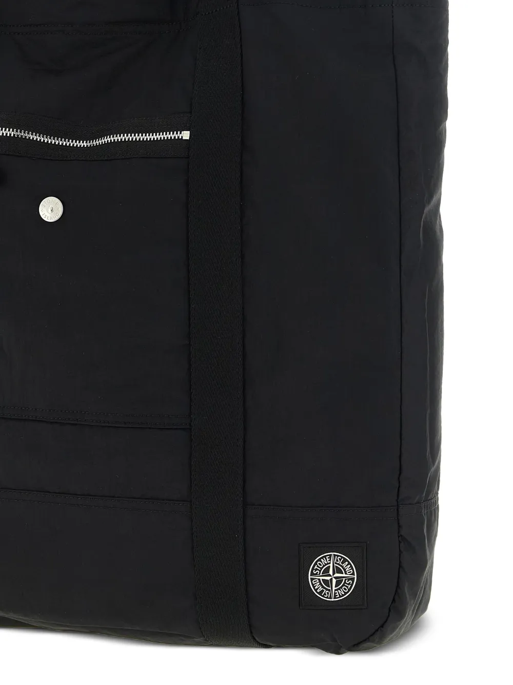 Stone Island Shopper met logopatch Zwart