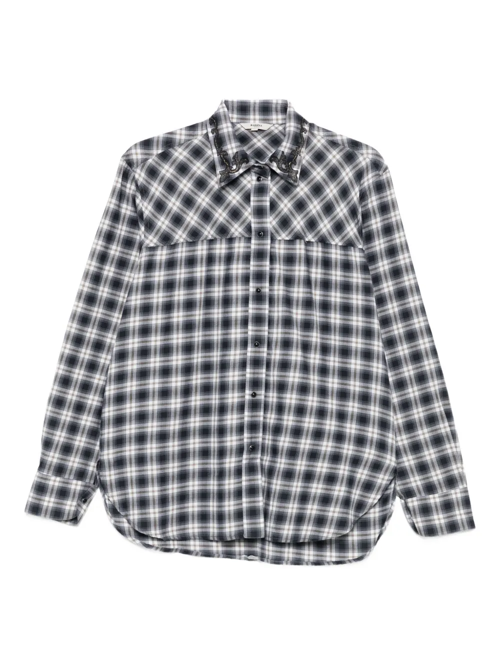 Barena plaid-pattern cotton shirt | White | Image 1