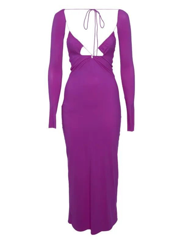 tie up jersey dress Amazuìn tie-up Detail Midi | Pink Sale-SS26-30
