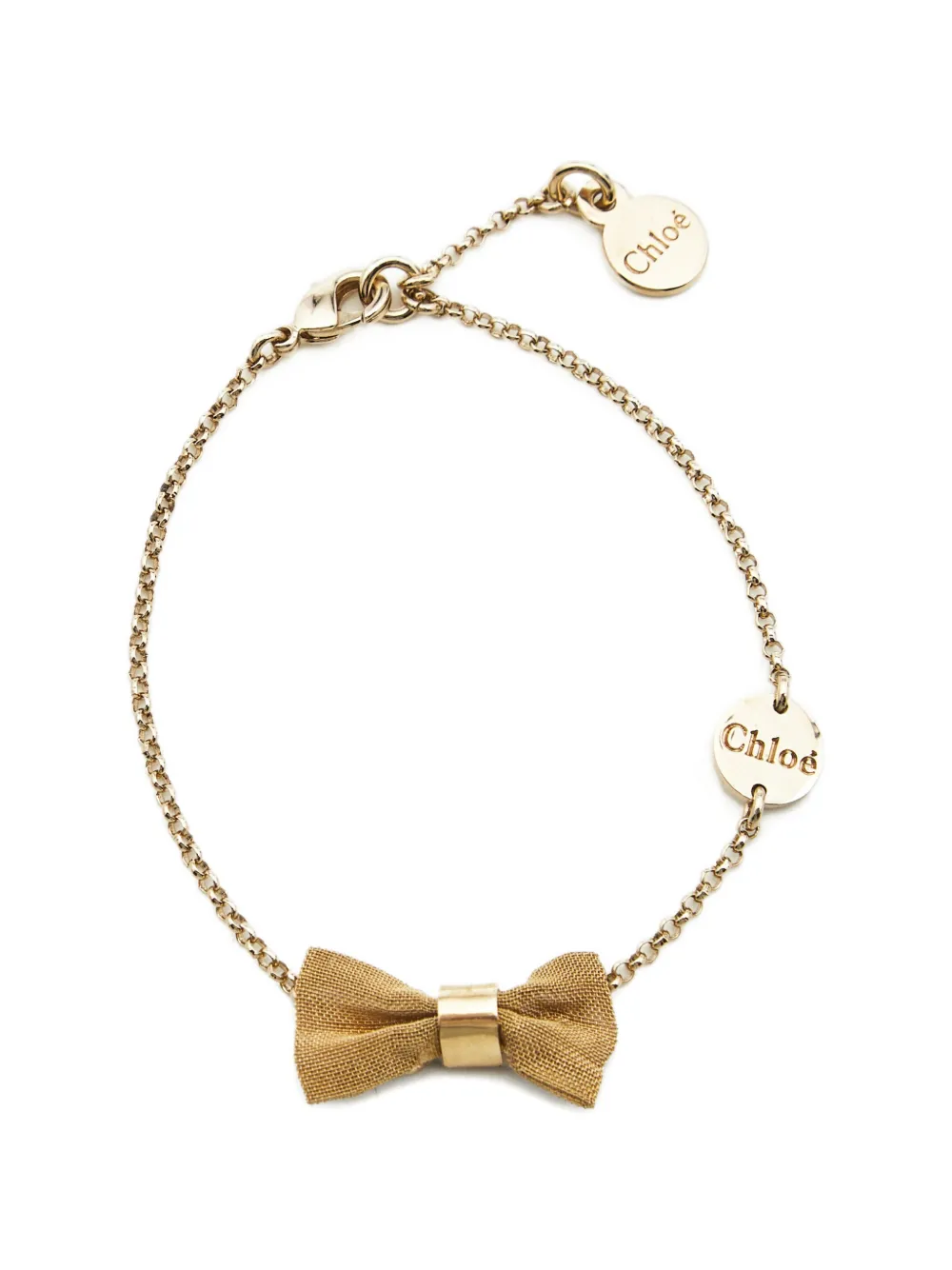 Chloé Pre-Owned bow bracelet - Oro