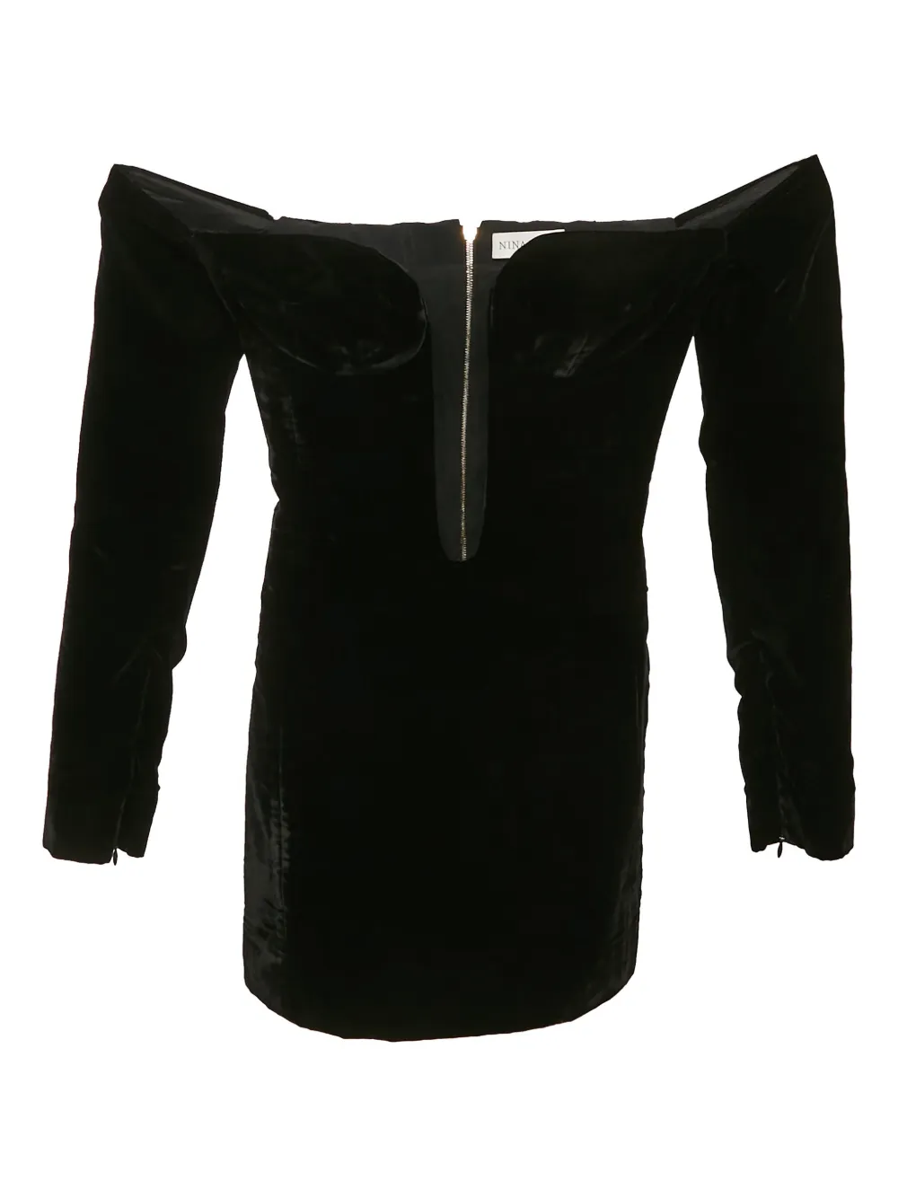 Nina Ricci Pre-Owned velvet mini dress - Black