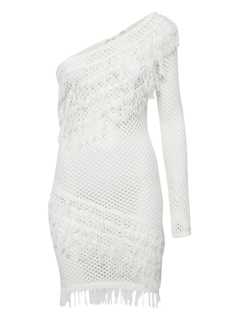 Tularosa crochet-fabric one-shoulder mini dress - Bianco