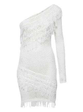 tularosa crochet dress Tularosa Finley Crochet Midi Dress in Ivory
