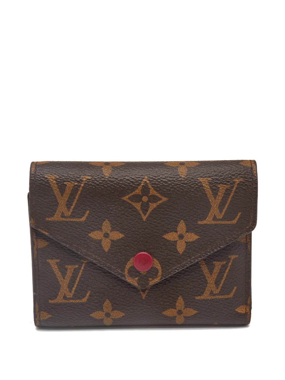 Louis Vuitton Pre-Owned Victorine coated-canvas snap wallet - Marrone