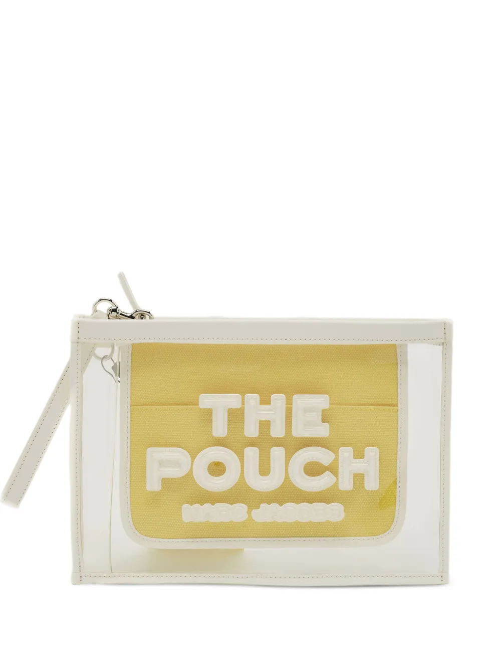 Marc Jacobs Vintage Wristlet leather-panel clutch bag - Bianco