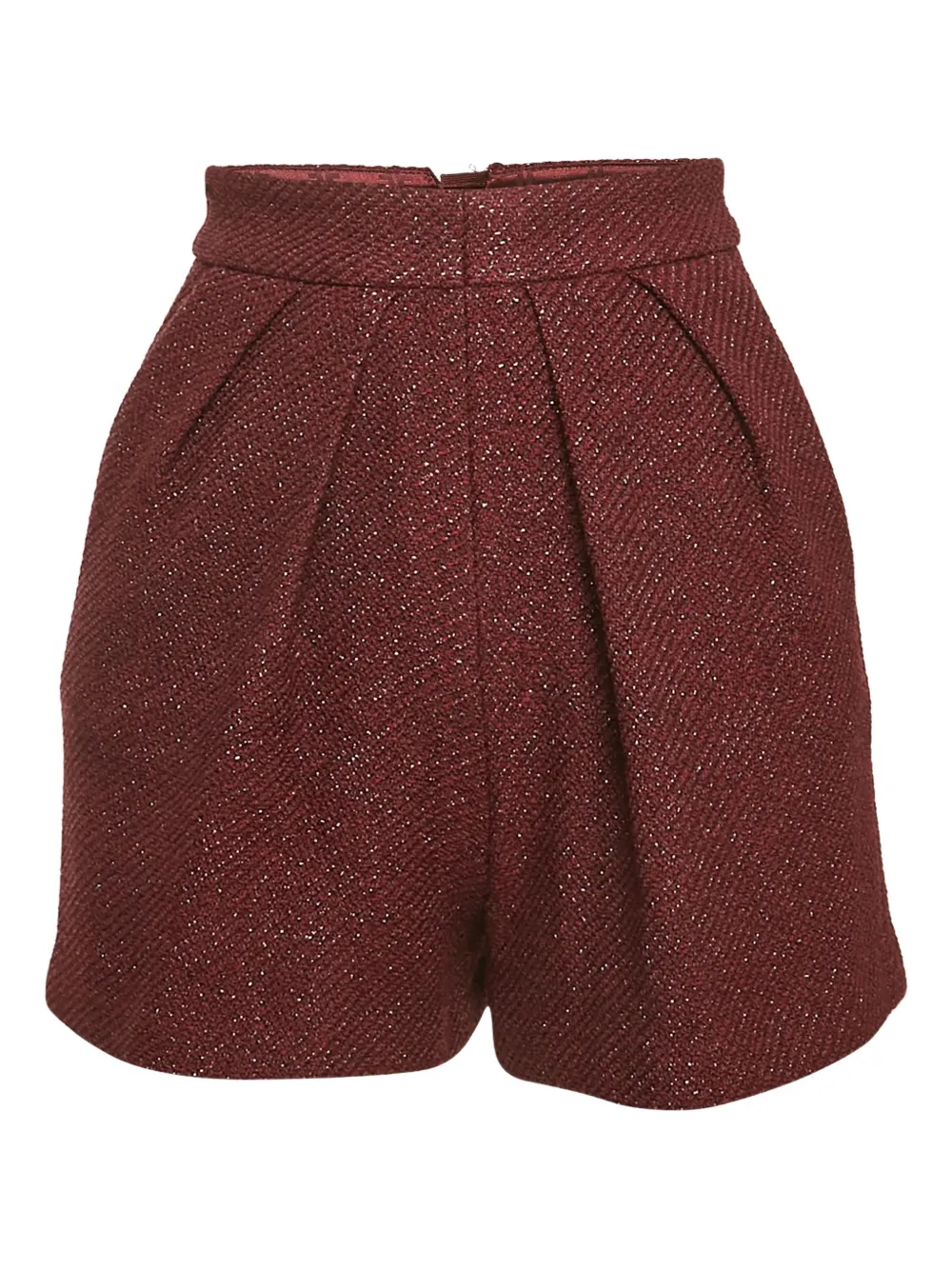 Elisabetta Franchi pleated tailored shorts | rouge | Image 1