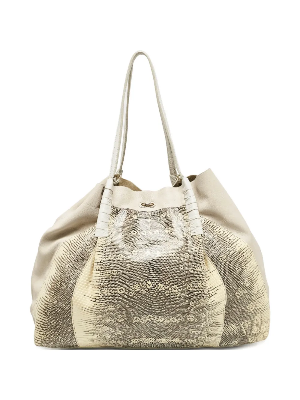 Nina Ricci Pre-Owned Lizard leather tote - Toni neutri