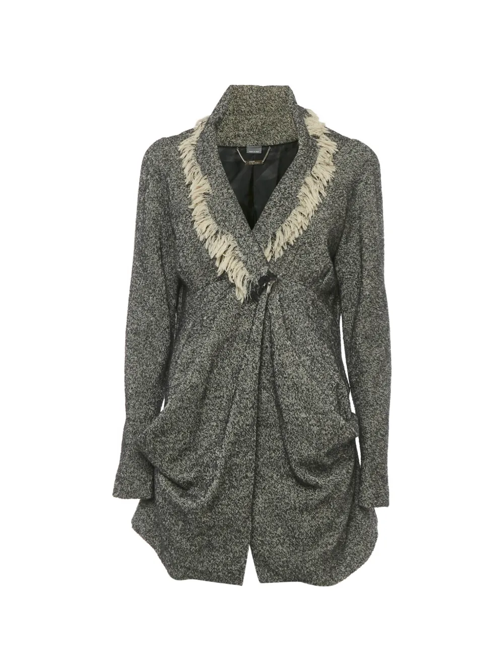 Alexander McQueen Pre-Owned Tweed raw-edge top - Grau