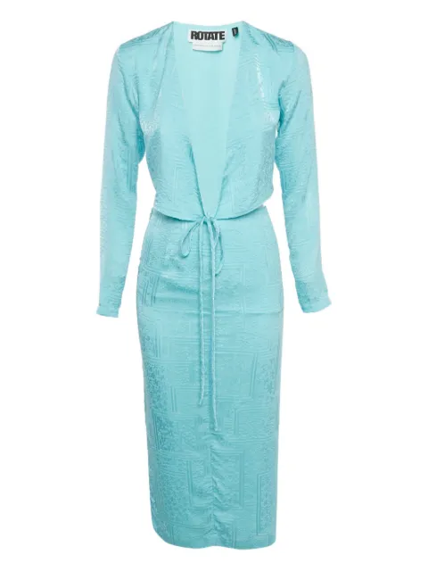 ROTATE BIRGER CHRISTENSEN jacquard wrap top and skirt set