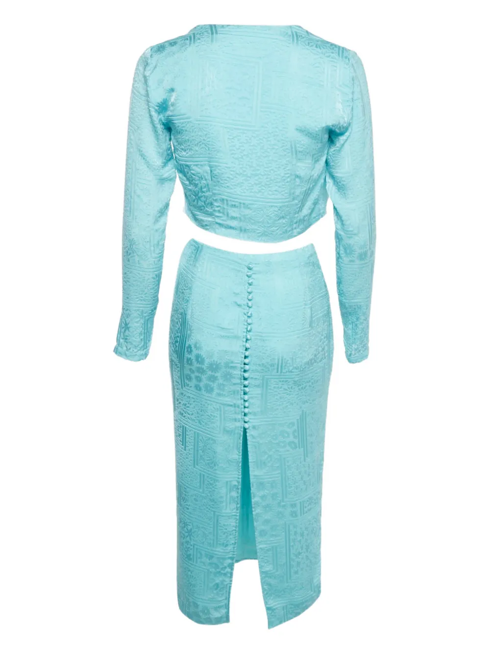 ROTATE BIRGER CHRISTENSEN jacquard wrap top and skirt set | Image 2