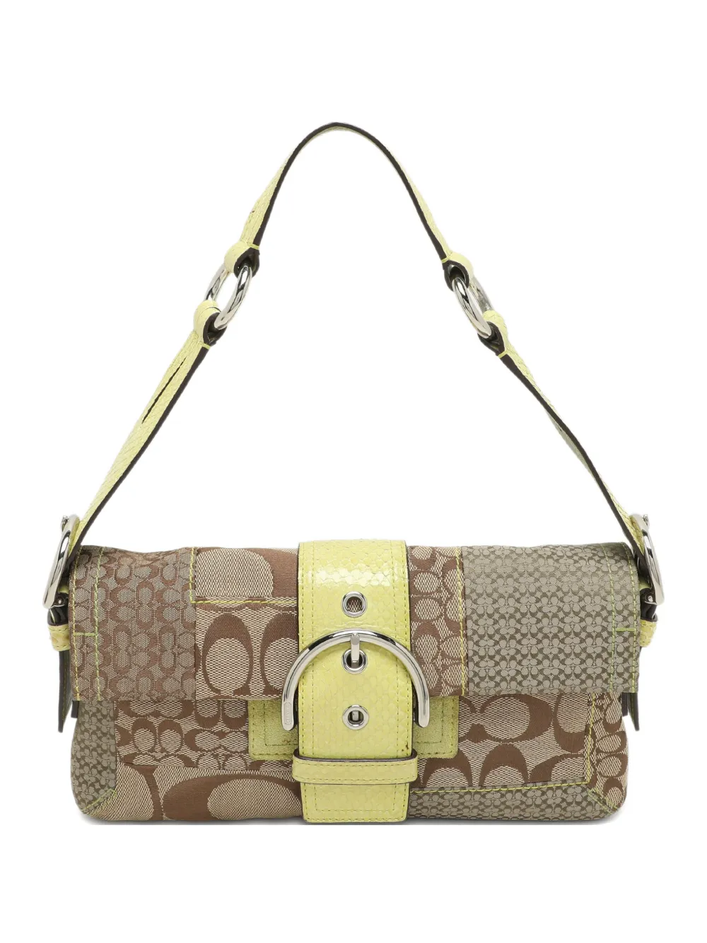 Coach patch-work shoulder bag - Marrone