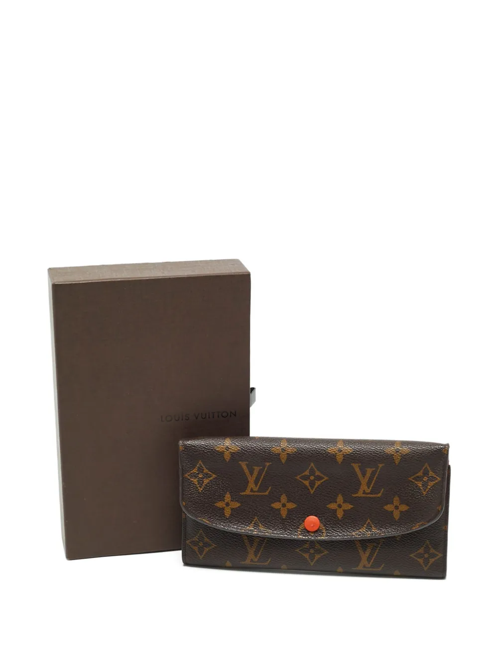 Pre-owned Louis Vuitton Emilie Wallet In Brown