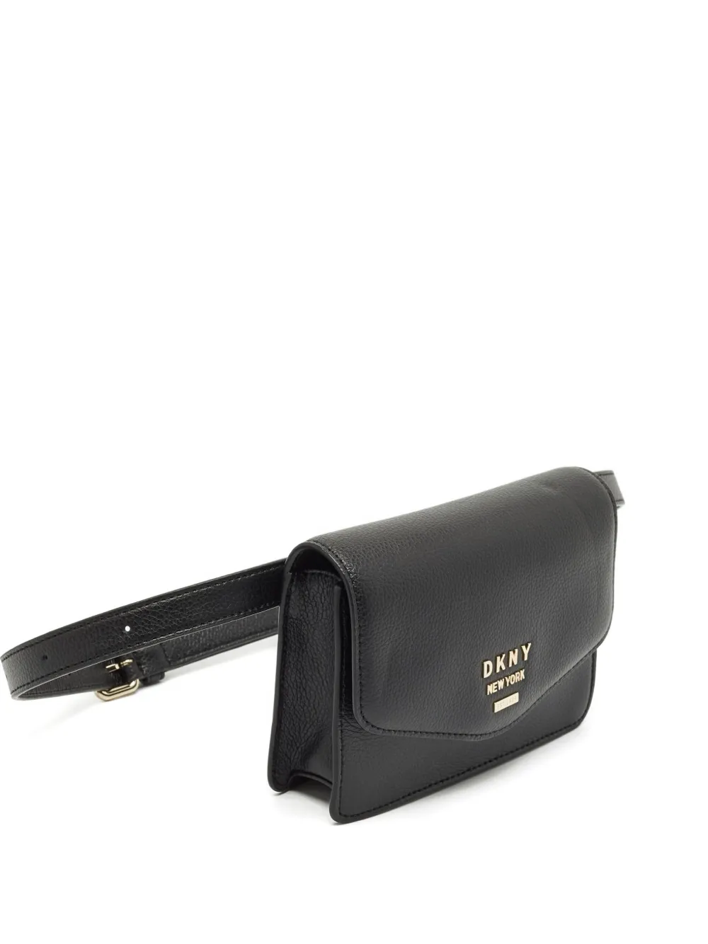 Pre-owned Dkny 2010s Leather Belt Bag In Black