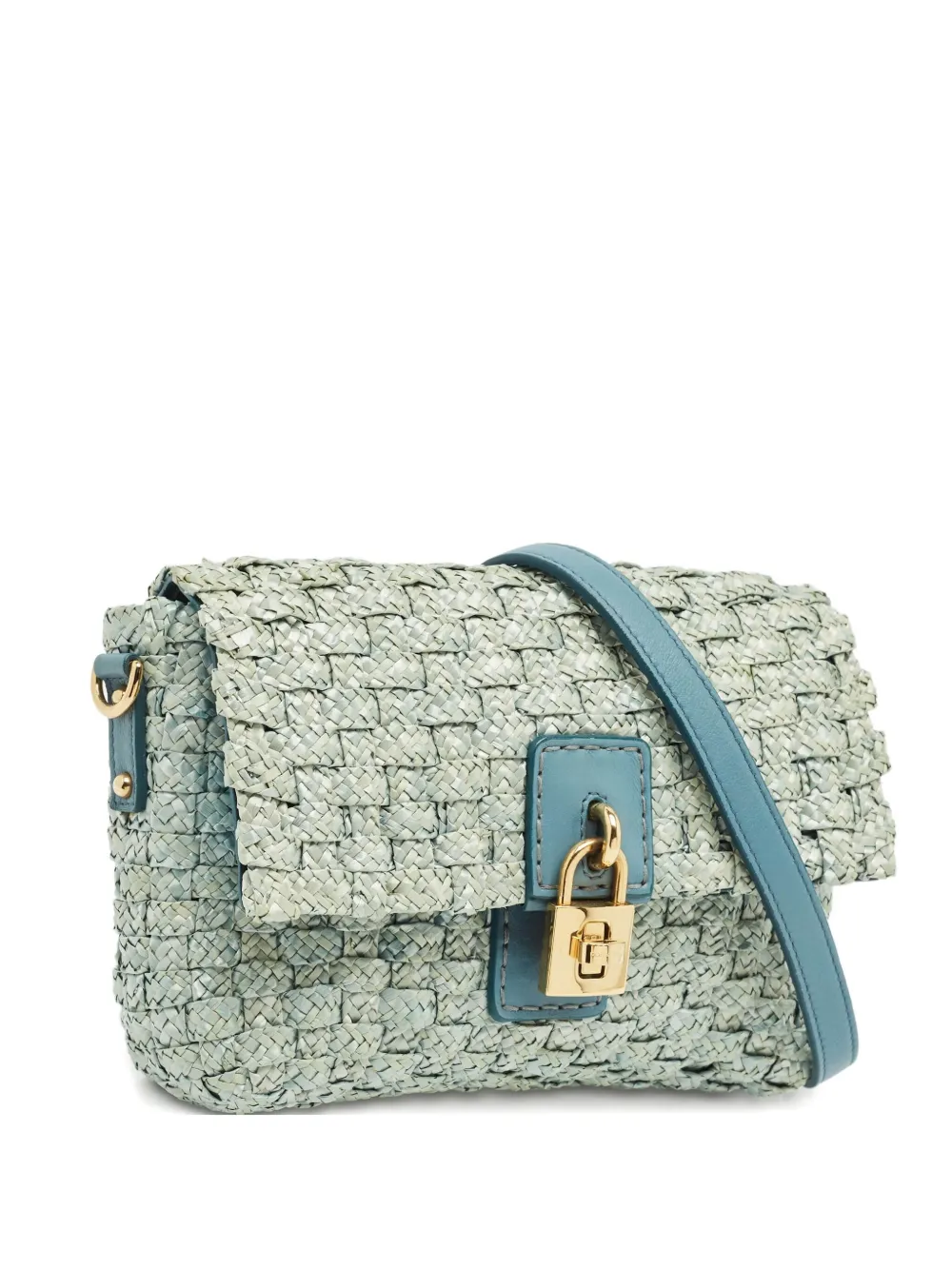 Click to view more detailed imagery on our partner's website Pre-owned Dolce & Gabbana Padlock-detail Shoulder Bag In Blue