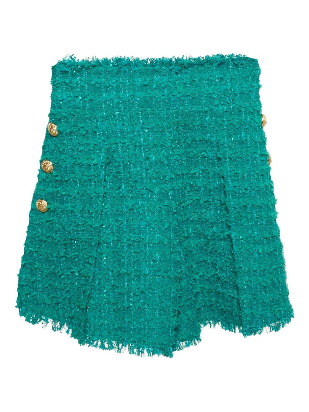 Balmain Pre-Owned shorts de tweed con botones | verde | Image 1
