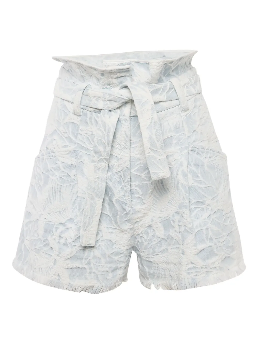 Pre-owned Iro Jacquard Belted Shorts In Blue
