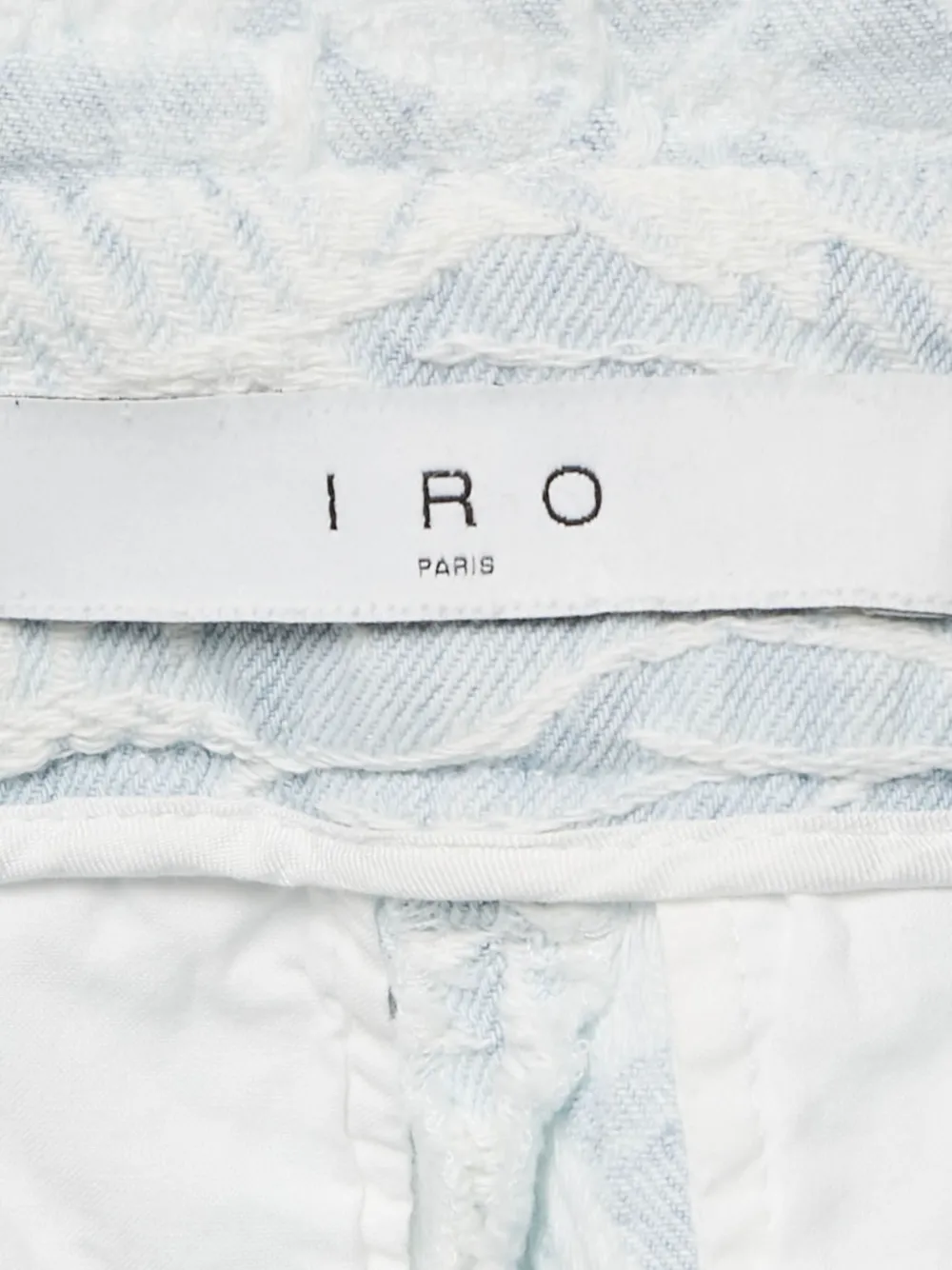 IRO Pre-owned Jacquard Belted Shorts In Blue