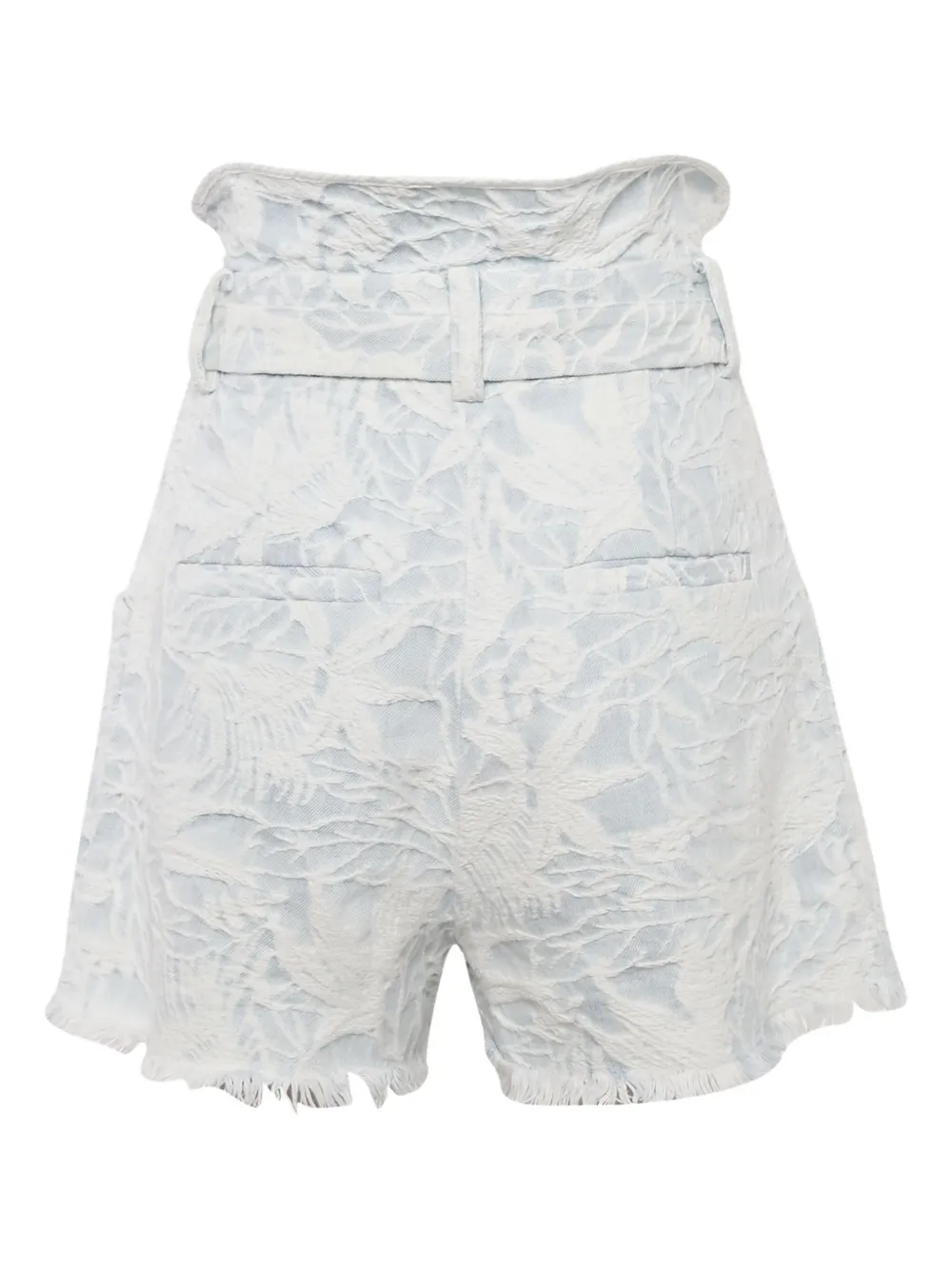 IRO Pre-owned Jacquard Belted Shorts In Blue