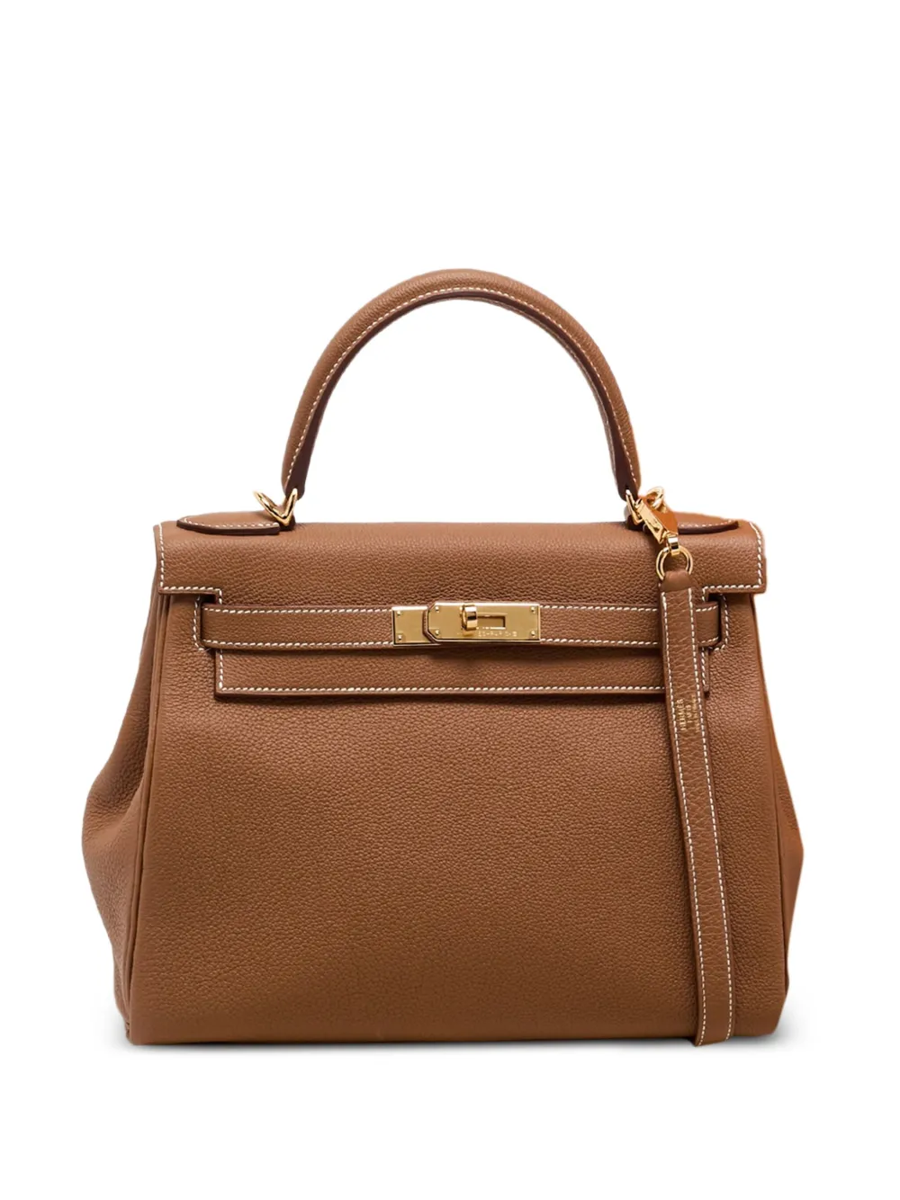 Hermès Pre-Owned Borsa tote Kelly Retourne in pelle - Marrone