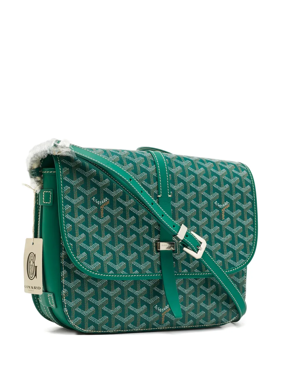 Pre-owned Goyard Belvedere Shoulder Bag In Green