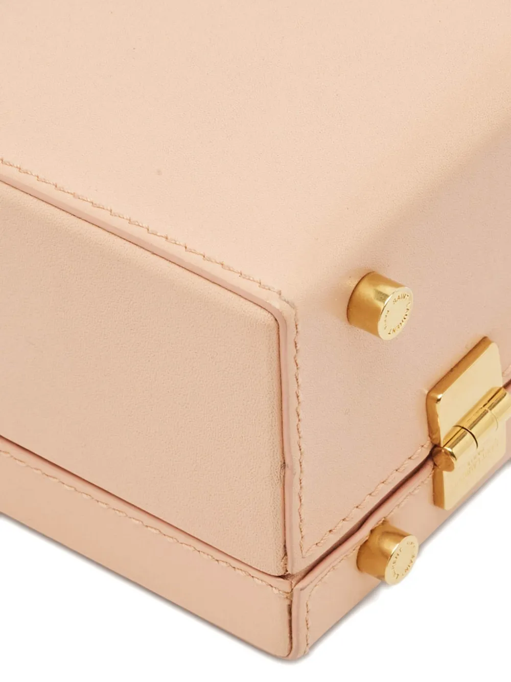 Pre-owned Saint Laurent Leather Clutch Bag In Neutral