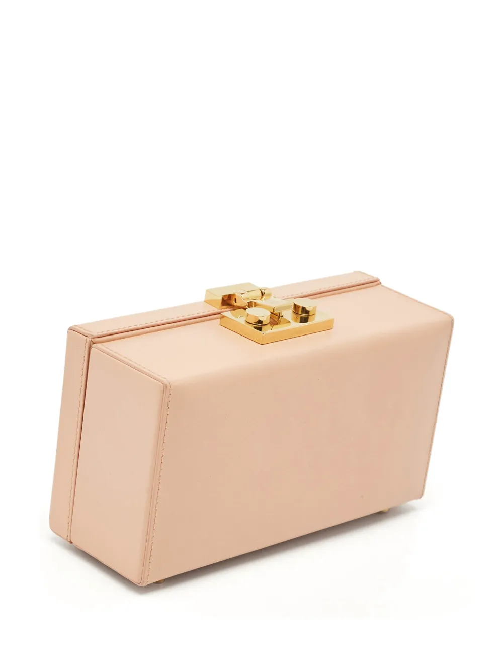 Pre-owned Saint Laurent Leather Clutch Bag In Neutral