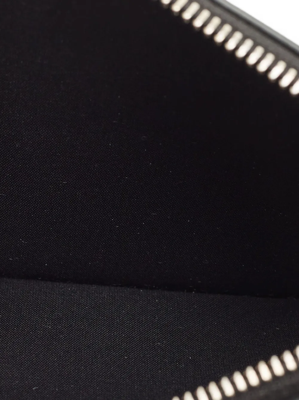 Pre-owned Montblanc Meisterstück Leather Zip Clutch In Black